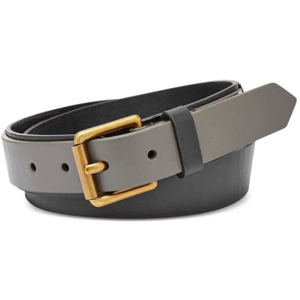 Fossil Inset Double Tone Leather Buckle Belt Small